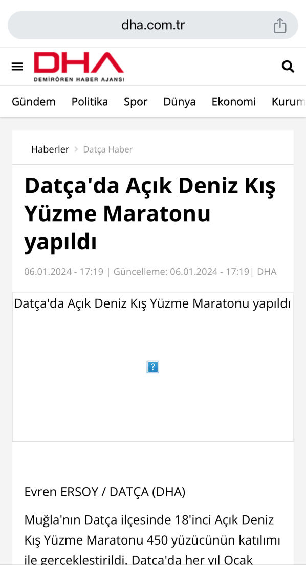 Datça Açık Deniz Kış Yüzme Maratonu Demirören Haber Ajansı